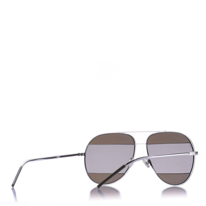 Christian Dior Split 2 Aviator Sunglasses Brown Grey 4 of 10