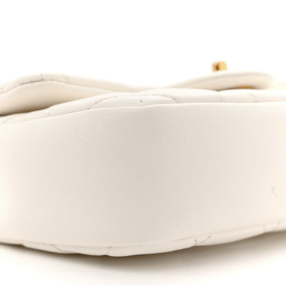 Chanel Lambskin Quilted Mini Heart Charms Flap White 9 of 15