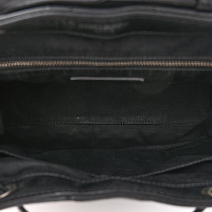 Saint Laurent Calfskin Y Quilted Monogram Small Loulou Backpack Black 5 of 10