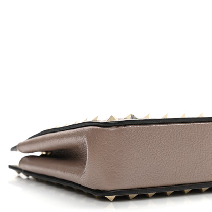 Valentino Garavani Calfskin Rockstud Mini Chain Shoulder Bag Poudre 9 of 10