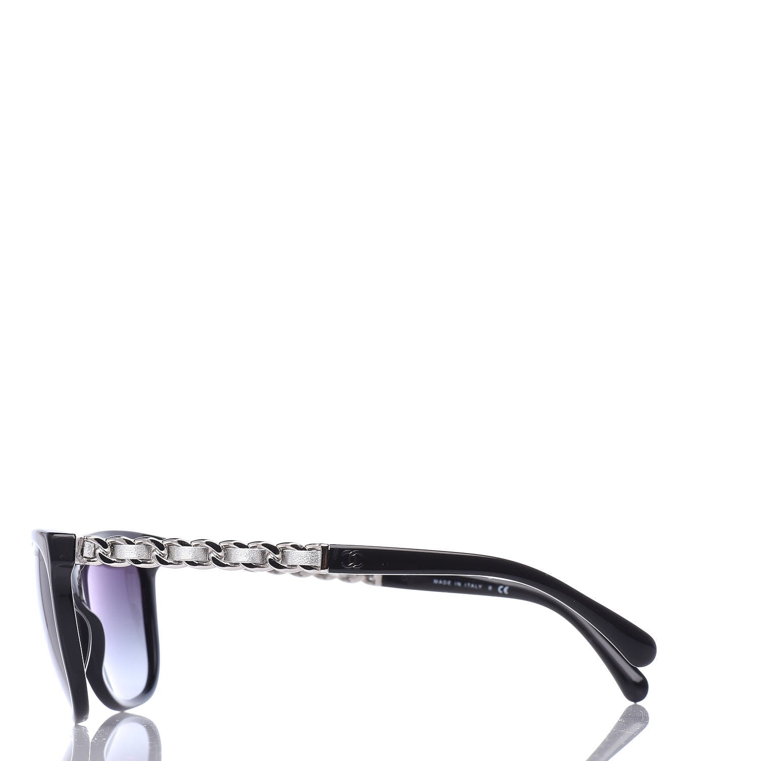 Chanel Cat Eye Chain Polarized Sunglasses 5260-Q Black 3 of 7