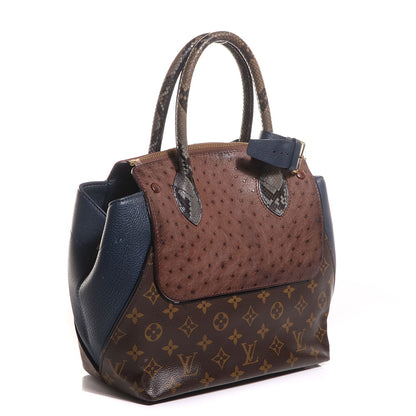 Louis Vuitton Monogram Ostrich Python Majestueux PM Blue 3 of 7