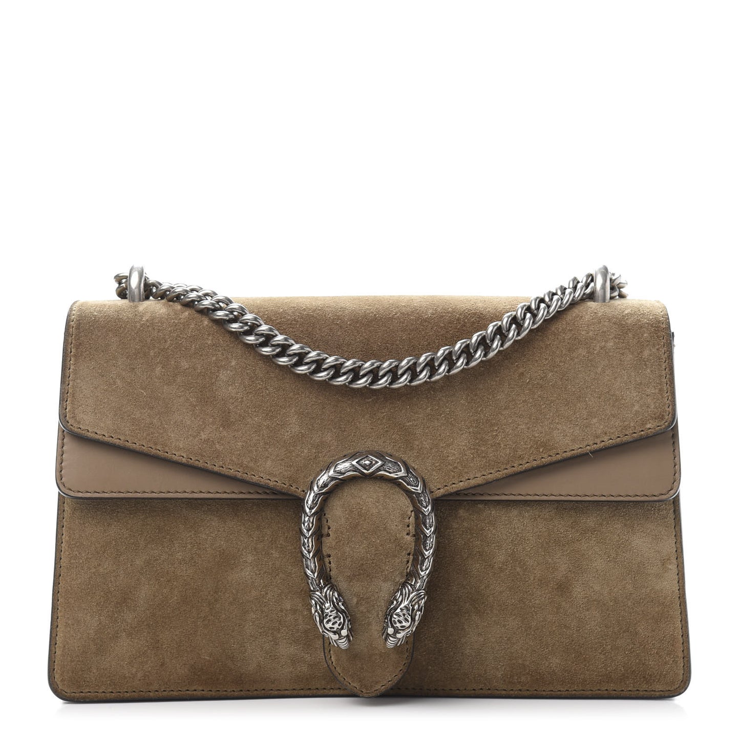 Suede Small Dionysus Shoulder Bag Taupe