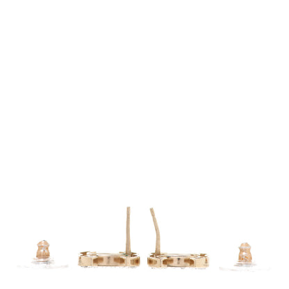 Chanel Crystal Mini Timeless CC Earrings Gold 3 of 5