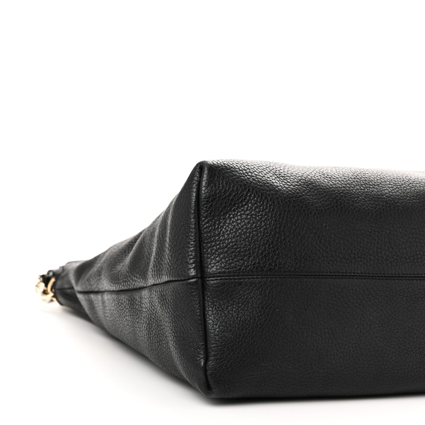 Grainy Calfskin Medium Cale Hobo Black