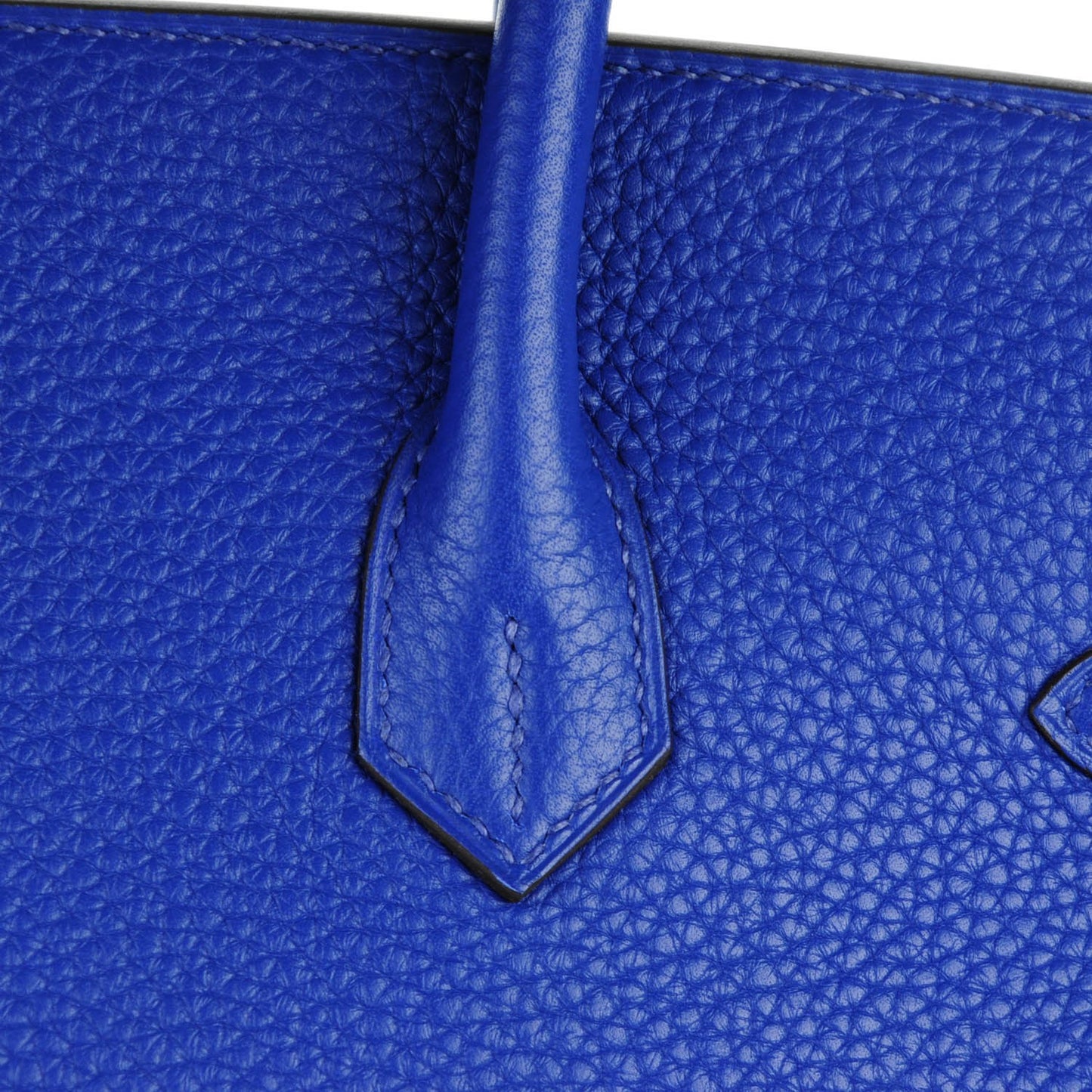 Taurillon Clemence Birkin 35 Bleu Electrique