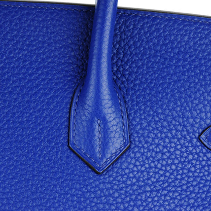 Hermes Taurillon Clemence Birkin 35 Bleu Electrique 27 of 27