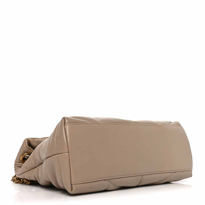 Saint Laurent Lambskin Quilted Small Loulou Puffer Monogram Chain Satchel Dark Beige 4 of 10