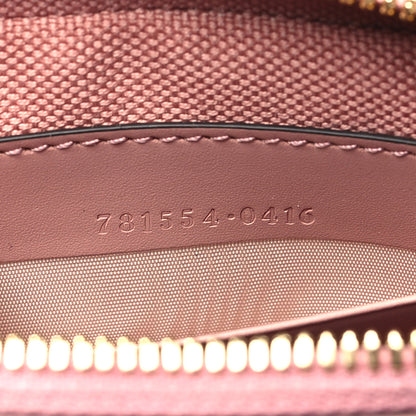 Gucci Calfskin GG Super Mini Debossed Chain Wallet Dust Carmine 7 of 11