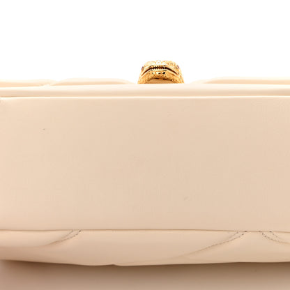 Bulgari Calfskin Matelasse Mini Serpenti Cabochon Crossbody Bag Ivory Opal 19 of 23