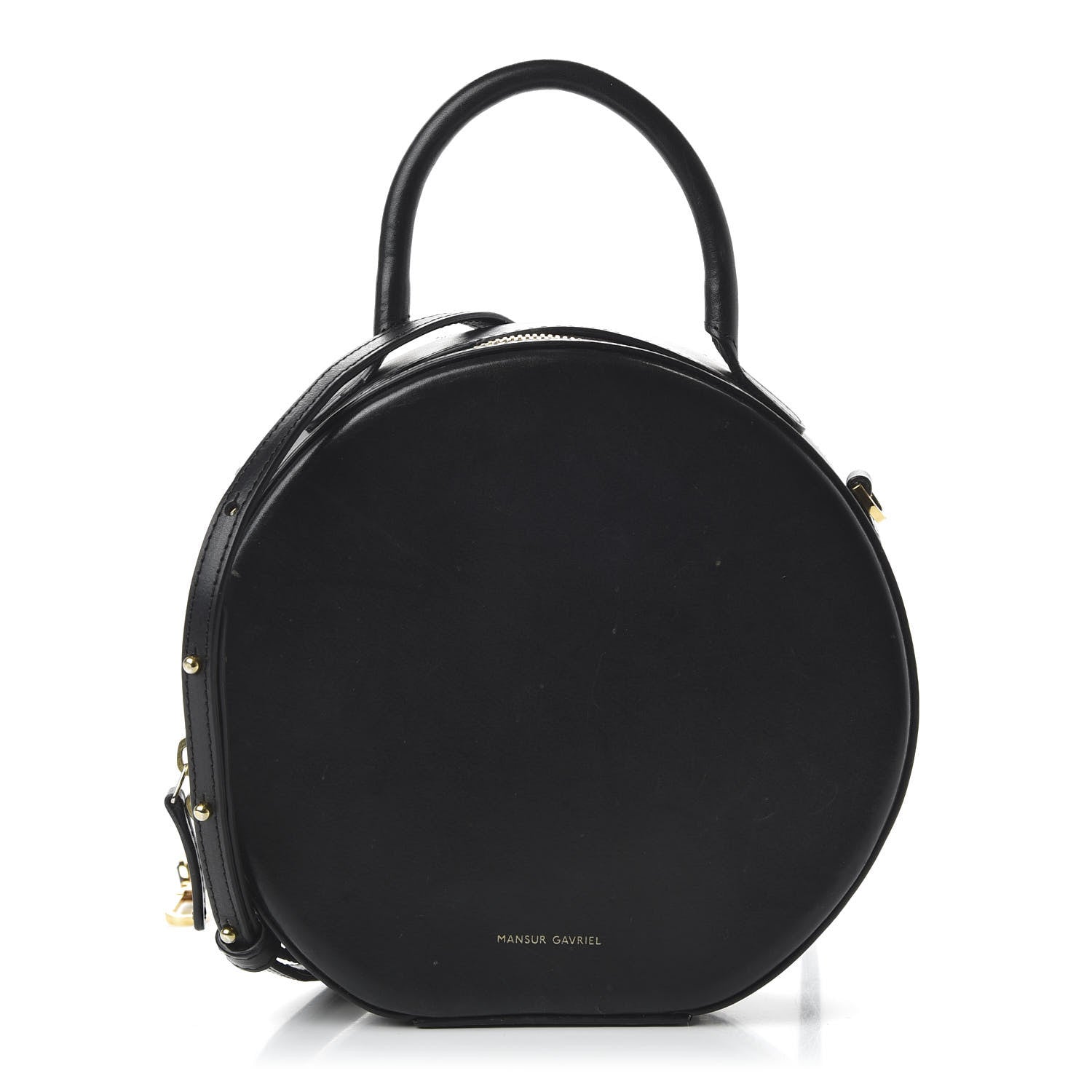 Mansur Gavriel Calfskin Circle Crossbody Bag Black 1 of 10
