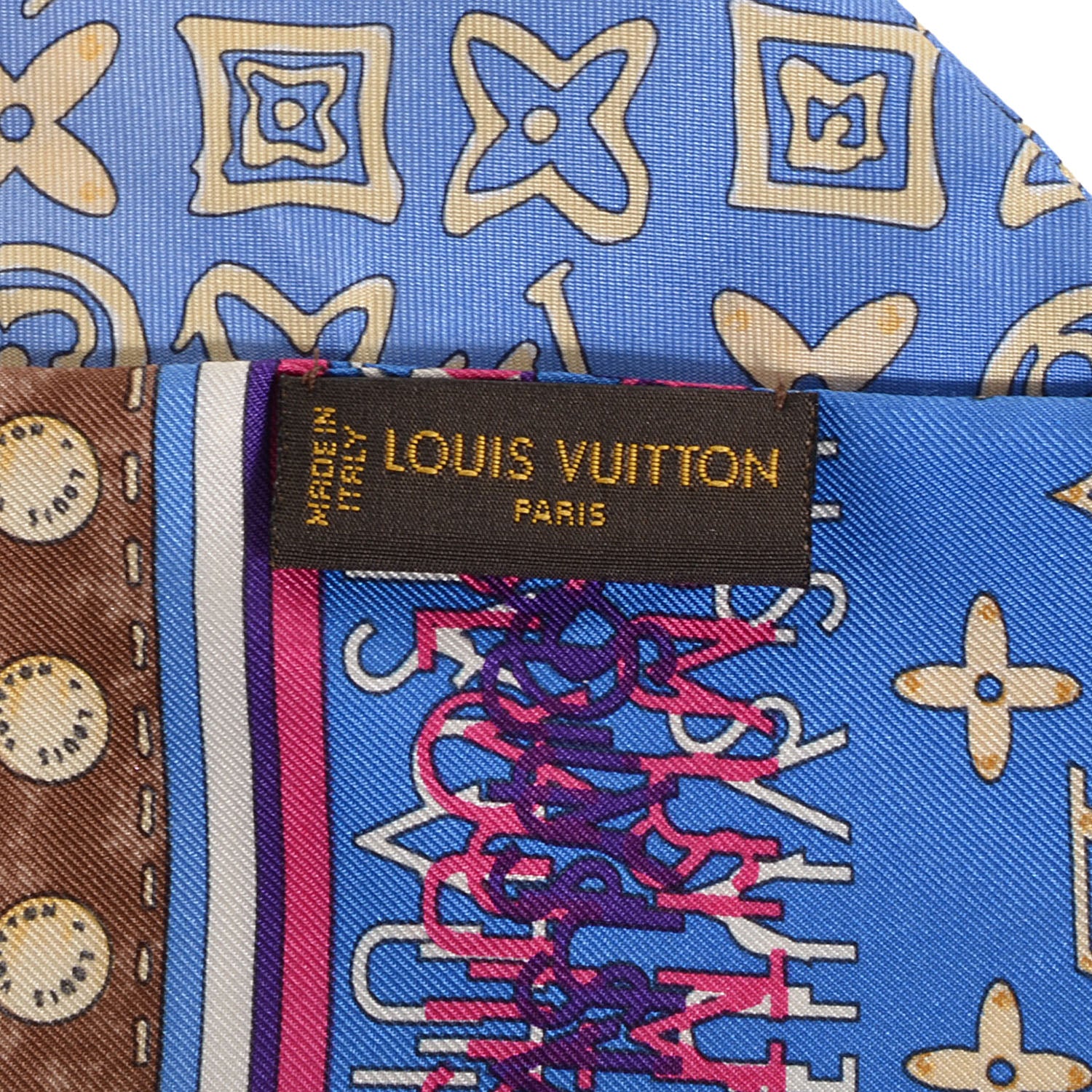 Louis Vuitton Silk Monogram Map Bandeau 3 of 5