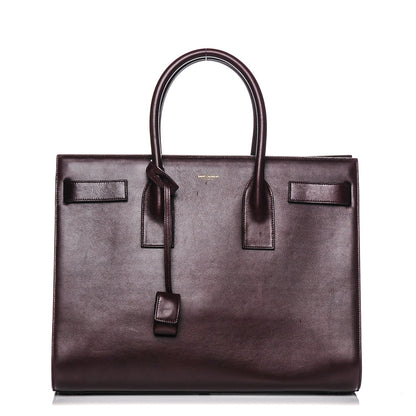 Saint Laurent Calfskin Large Sac De Jour Carryall Amarena 1 of 6