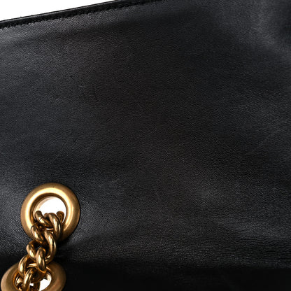 Gucci Calfskin Matelasse Medium GG Marmont Shoulder Bag Black 15 of 21