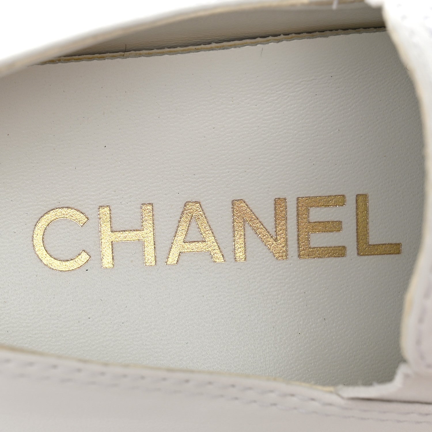 Chanel Lambskin Quilted Womens CC Stroll Sneakers 36 White 7 of 10