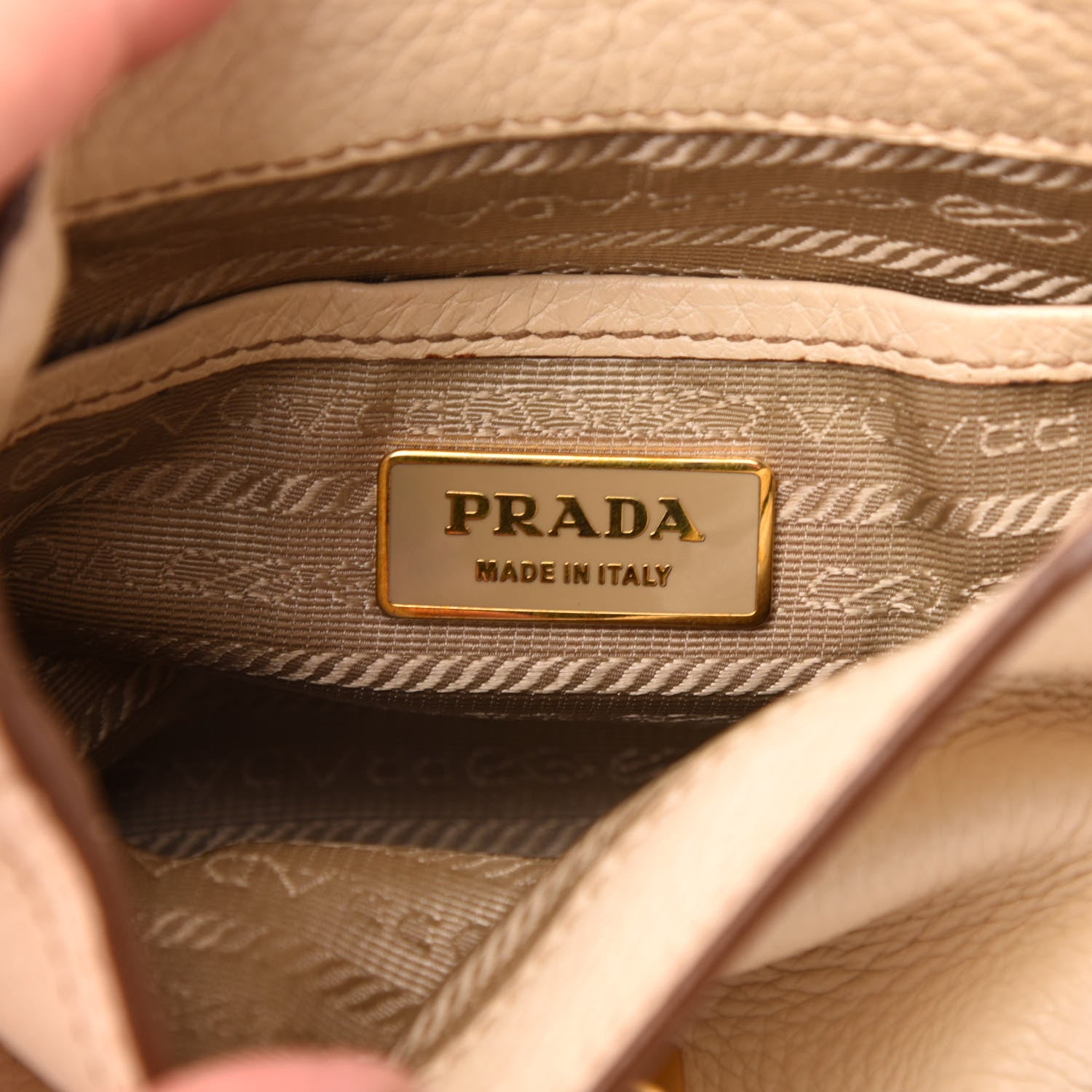 Prada Vitello Daino Crossbody Bag Cera 6 of 9