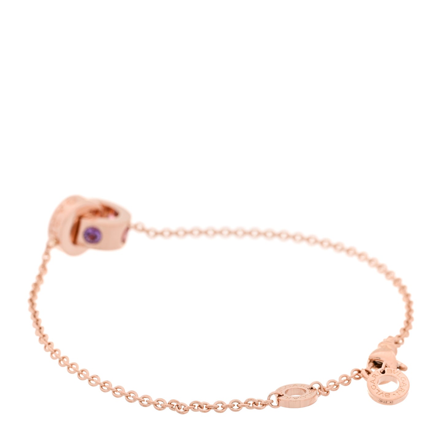 18K Rose Gold Amethyst Pink Tourmaline Roman Sorbets Bracelet SM