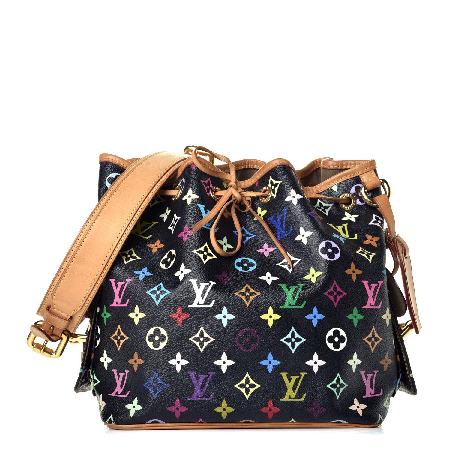 Louis Vuitton Monogram Multicolor Petit Noe Black 1 of 9