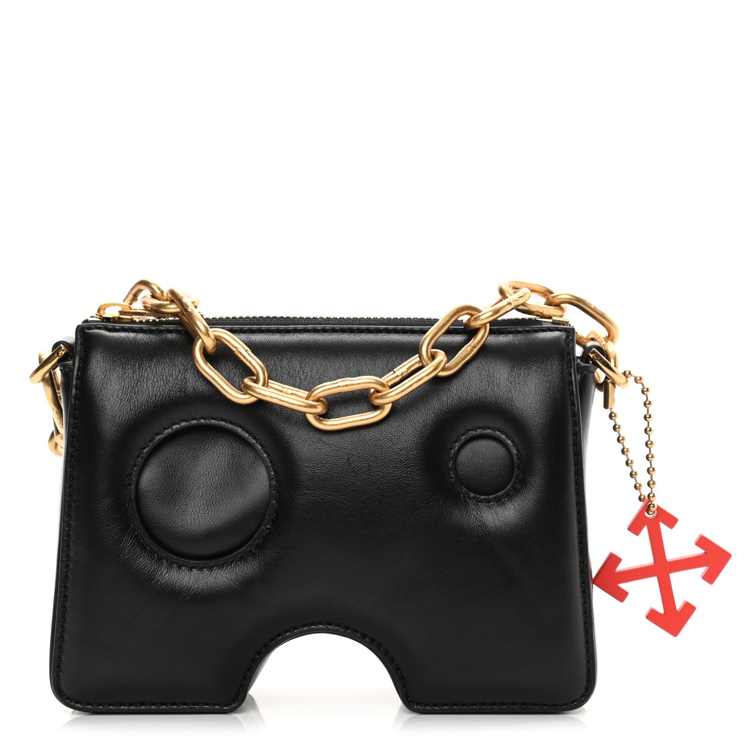 Off-White OFF WHITE Calfskin Burrow 22 Chain Bag Black 1 of 13