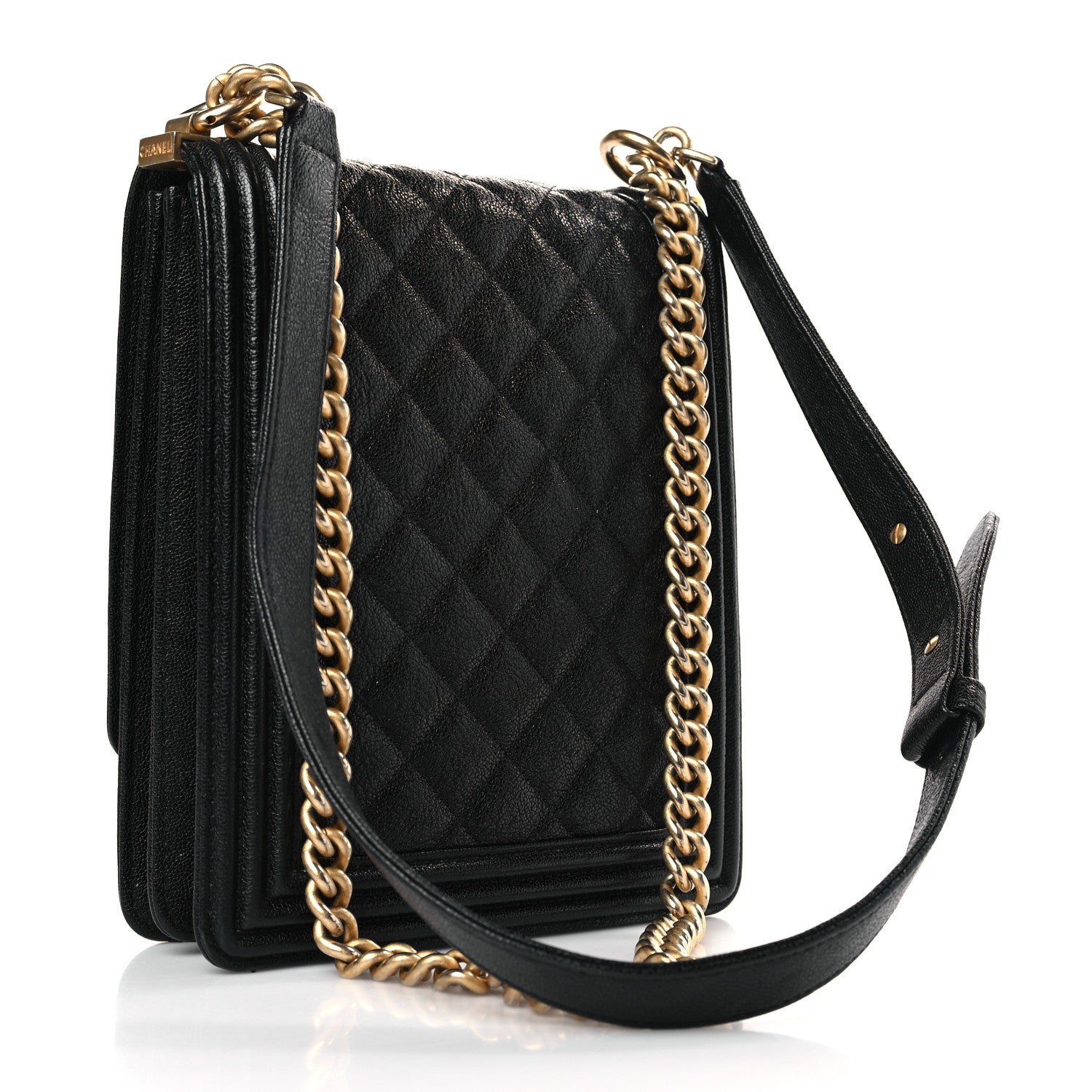 Chanel Caviar Quilted North South Boy Flap Black 3 of 9