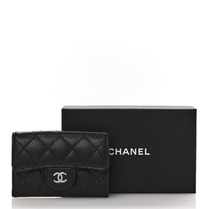 Chanel Caviar Quilted Flap Card Holder Wallet Black 9 of 9
