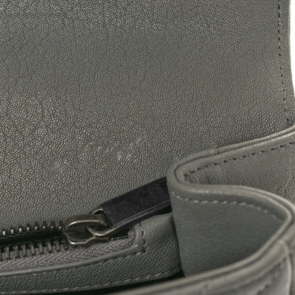 Saint Laurent Sheepskin Matelasse Chevron Monogram Medium College Bag New Stone Grey 12 of 15