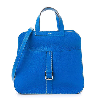 Hermes Taurillon Clemence Halzan 31 GM Bleu Hydra 1 of 8