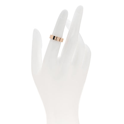 Hermes 18K Rose Gold Diamond PM Kelly Ring 50 5.25 2 of 5