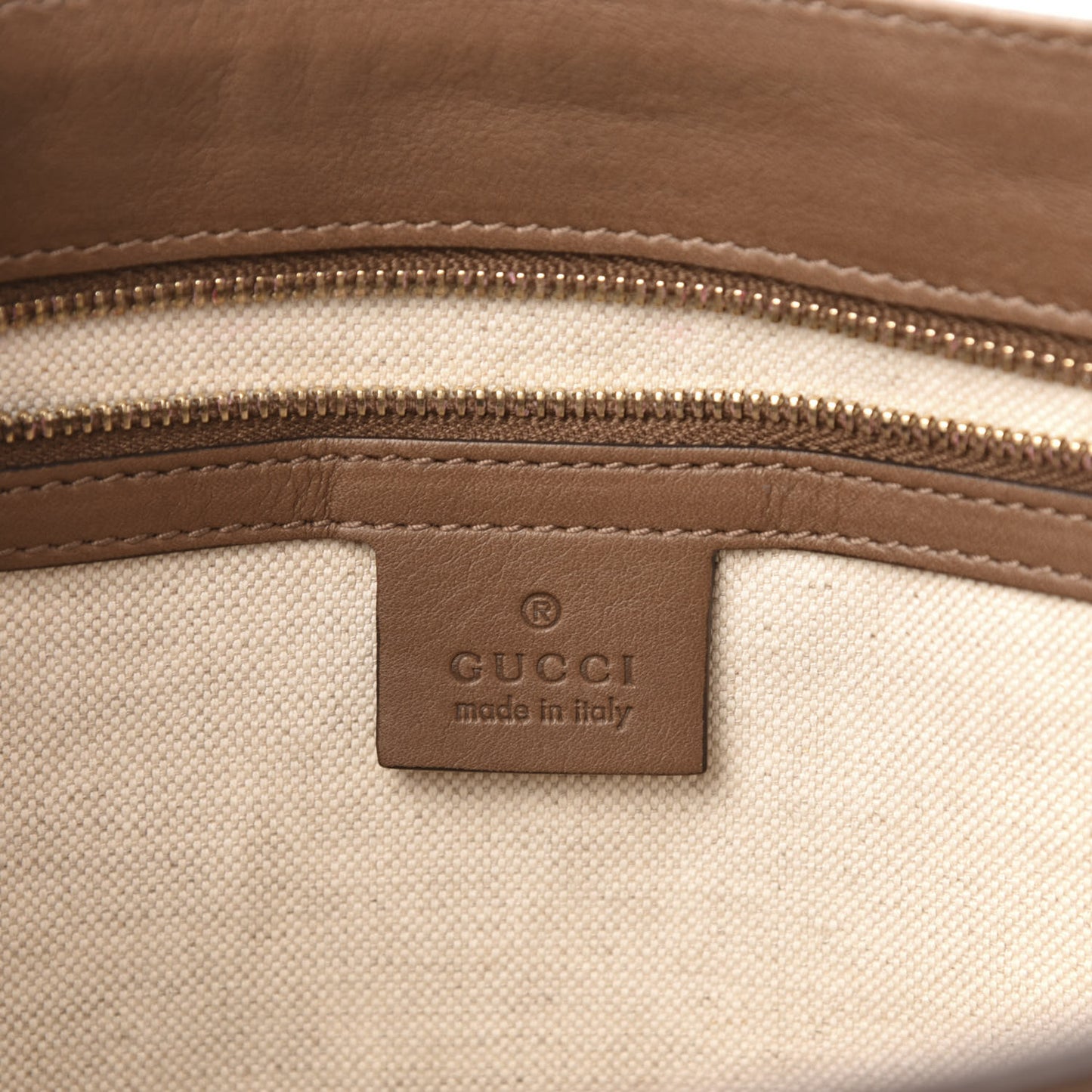 GG Supreme Monogram Margaux Calfskin Small Nice Tote Beige Ebony Acero