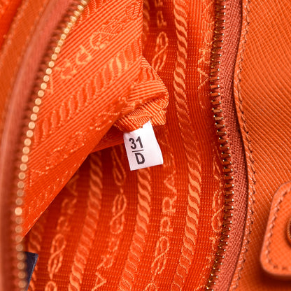 Prada Saffiano Lux Top Handle Tote Papaya 8 of 25