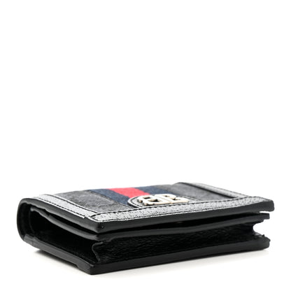Gucci X BALENCIAGA BB Monogram Web Ophidia Card Case Wallet Black 4 of 8