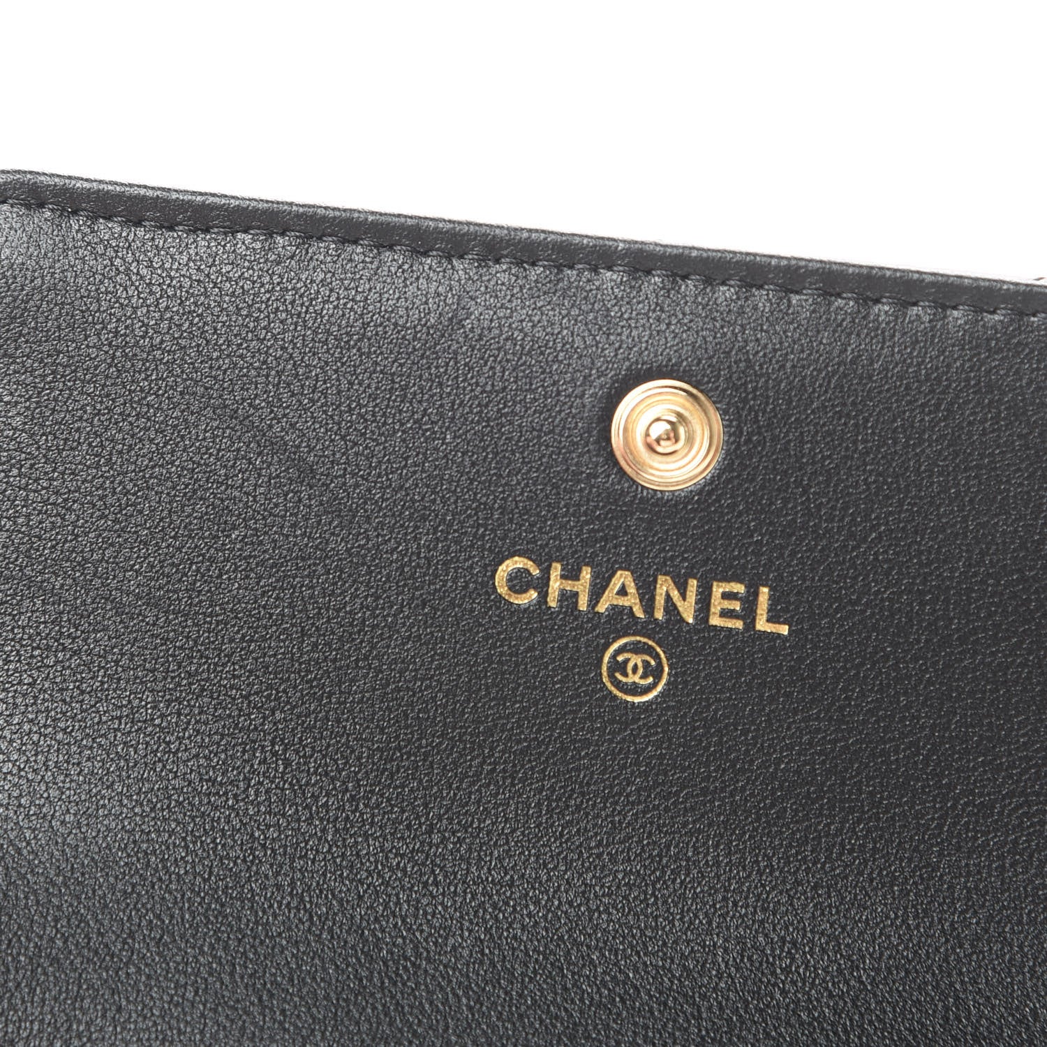 Chanel Calfskin Quilted About Pearls Card Holder Flap With Chain Black 12 of 13
