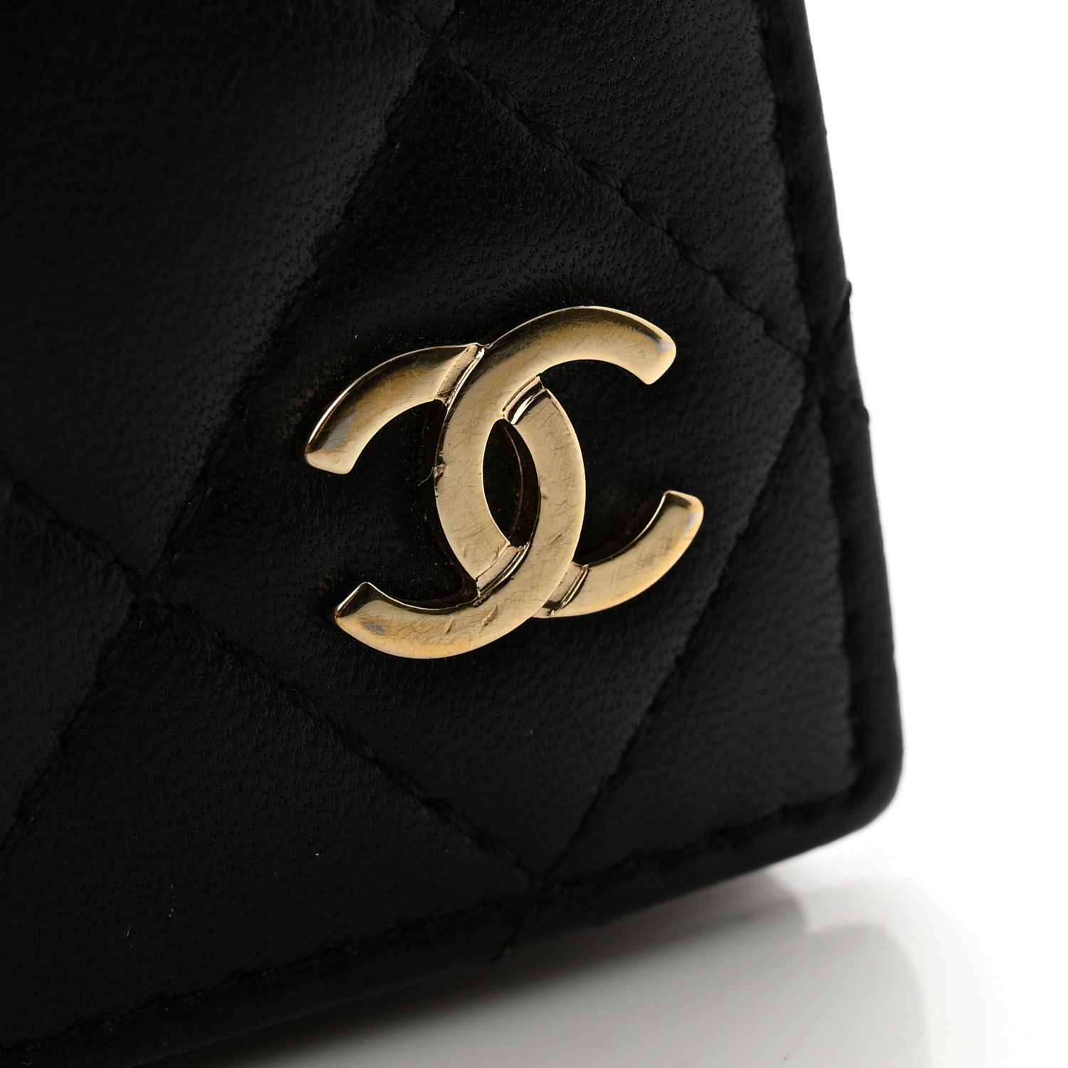 Chanel Lambskin Quilted Card Holder Wallet Black 9 of 12