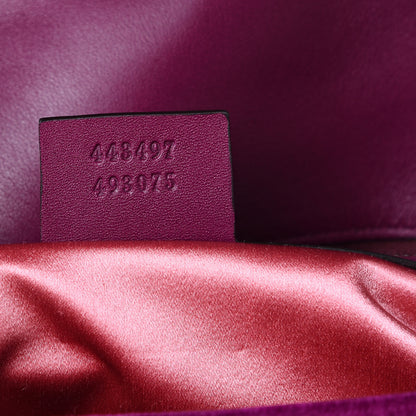 Gucci Velvet Matelasse Small GG Marmont Shoulder Bag Fuchsia Violet Cyclamen 6 of 9