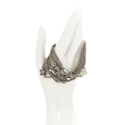 Chanel Pearl CC Star Multi Strand Bracelet Silver 2 of 5