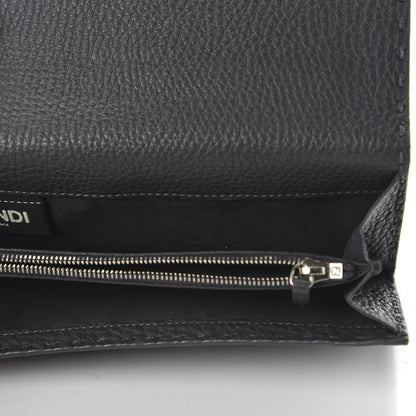 Fendi Cuoio Romano Selleria Peekaboo Continental Wallet Asfalto 11 of 22