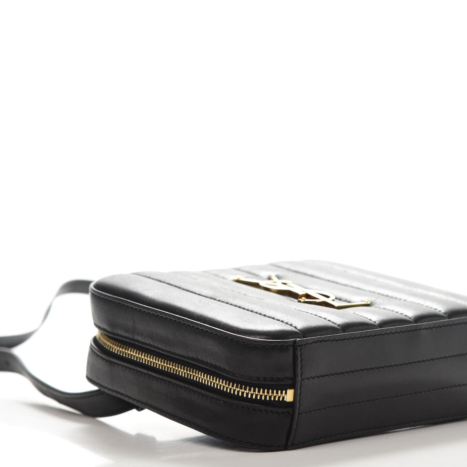Saint Laurent Lambskin Matelasse Vicky Monogram Belt Bag Black 6 of 12
