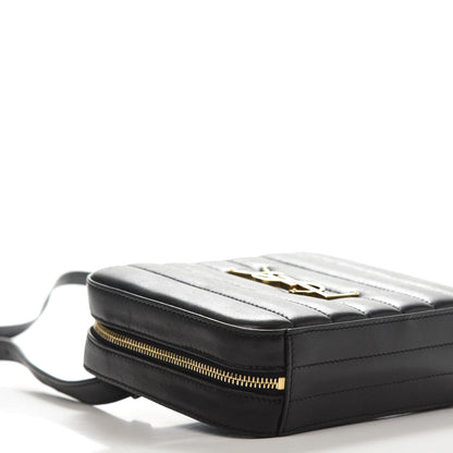 Saint Laurent Lambskin Matelasse Vicky Monogram Belt Bag Black 6 of 12