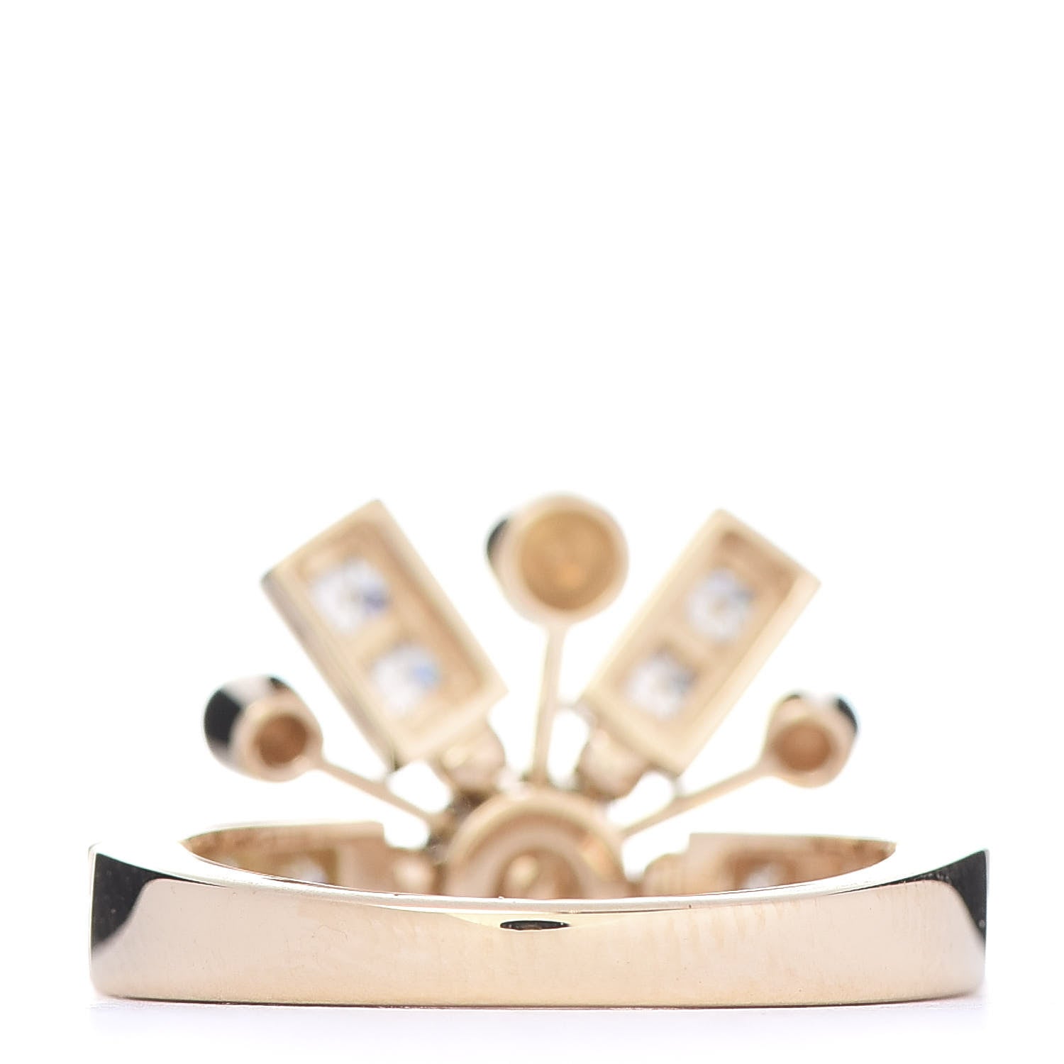 Bulgari 18K Yellow Gold Diamond Astrale Fireworks Ring 53 6.25 3 of 6