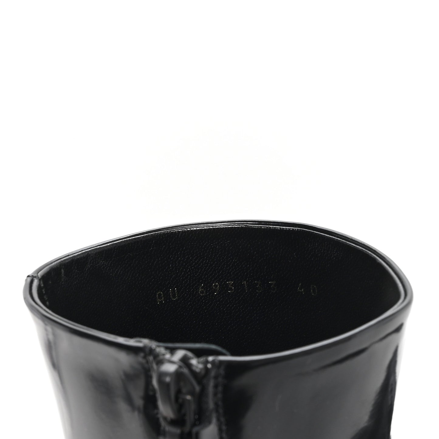 Glazed Calfskin Opyum Ankle Boots 40 Black
