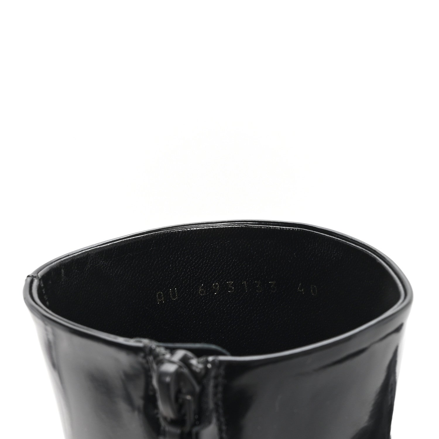 Saint Laurent Glazed Calfskin Opyum Ankle Boots 40 Black 9 of 9