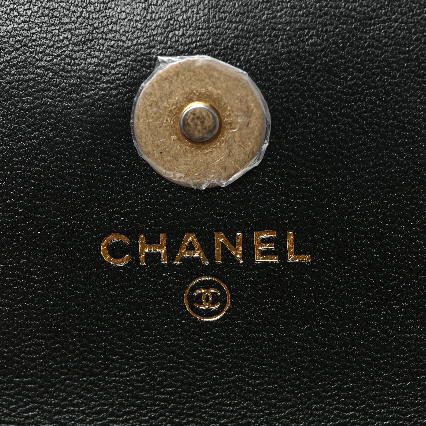 Lambskin Quilted Chanel 19 Flap Phone Holder With Chain Black