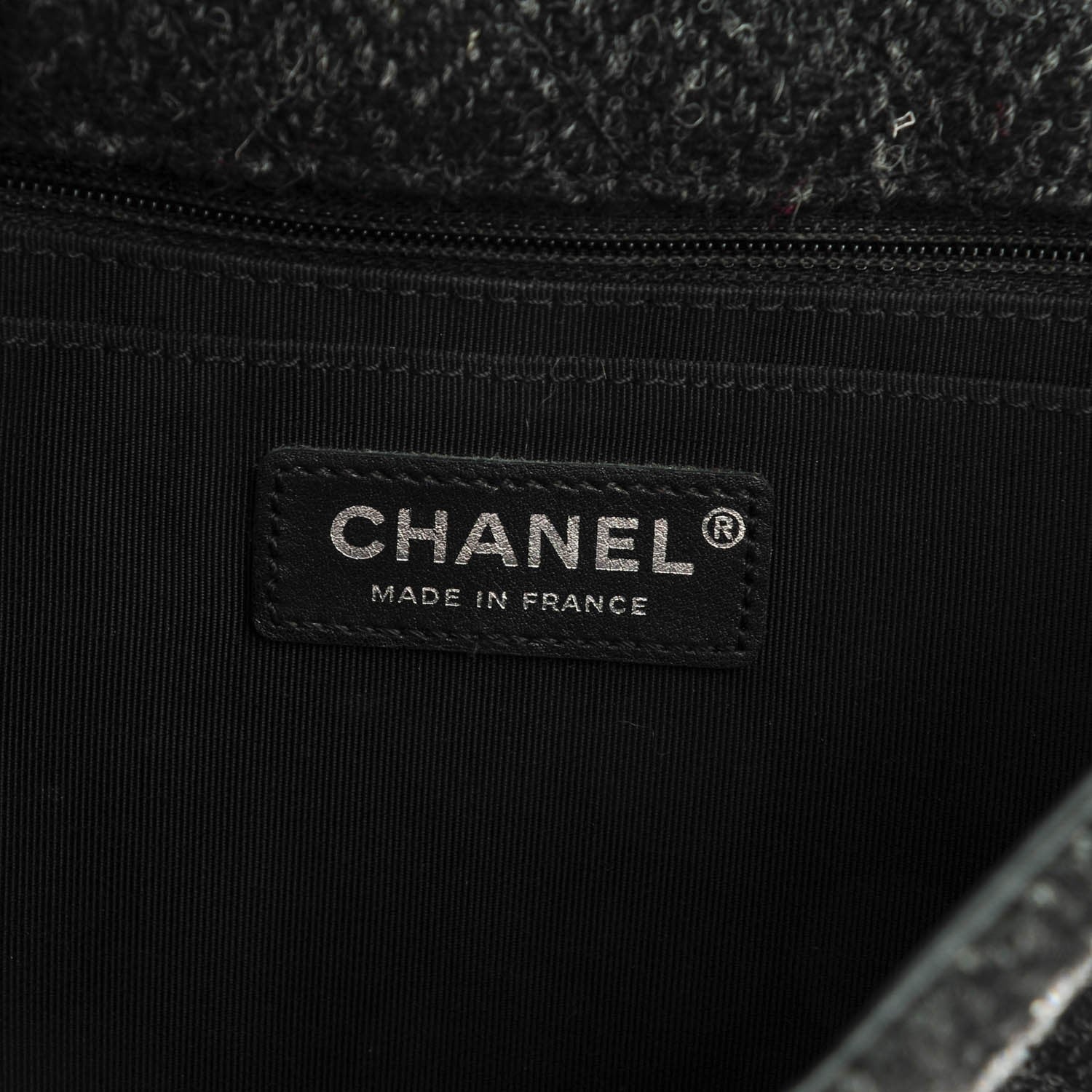 Chanel Tweed Medium Rhinestone Embellished Single Flap Black 7 of 8