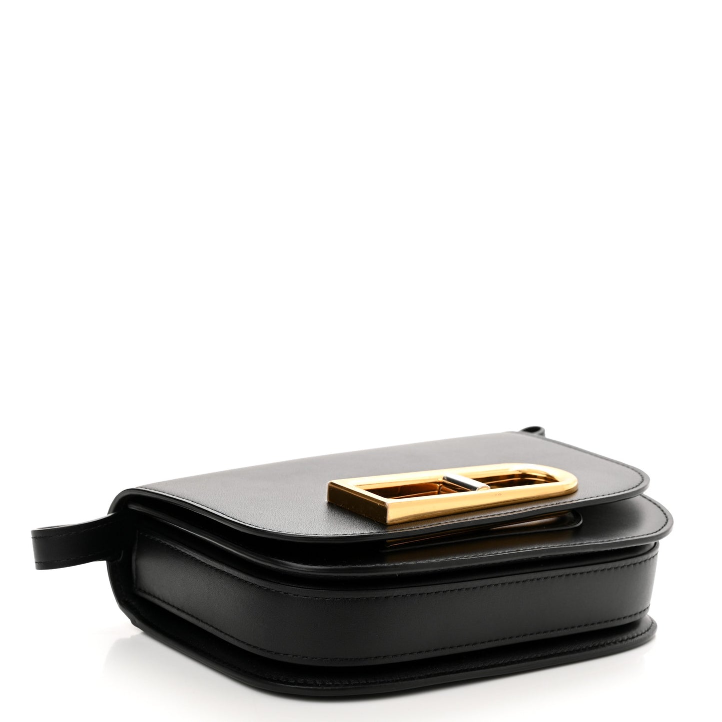 Olen Calfskin Small Lingot Crossbody Black