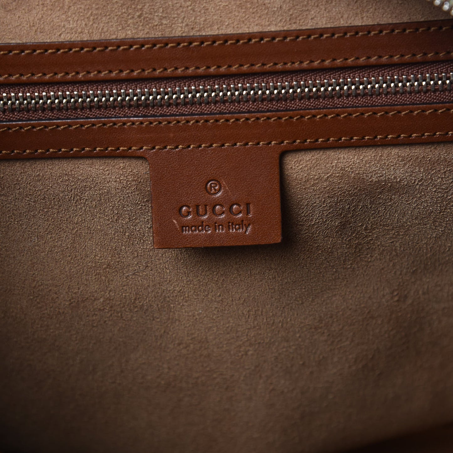 GG Supreme Monogram Medium Boston Beige Cuir