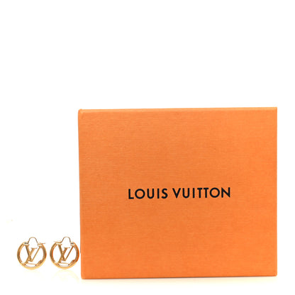 Louis Vuitton Metal Small Louise Hoop Earrings Gold 5 of 5