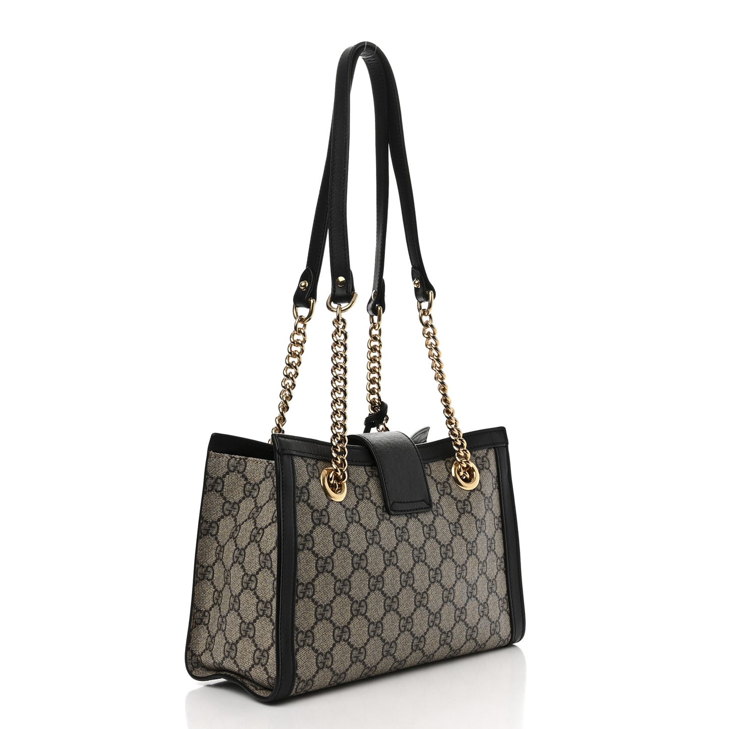 GG Supreme Monogram Small Padlock Tote Black