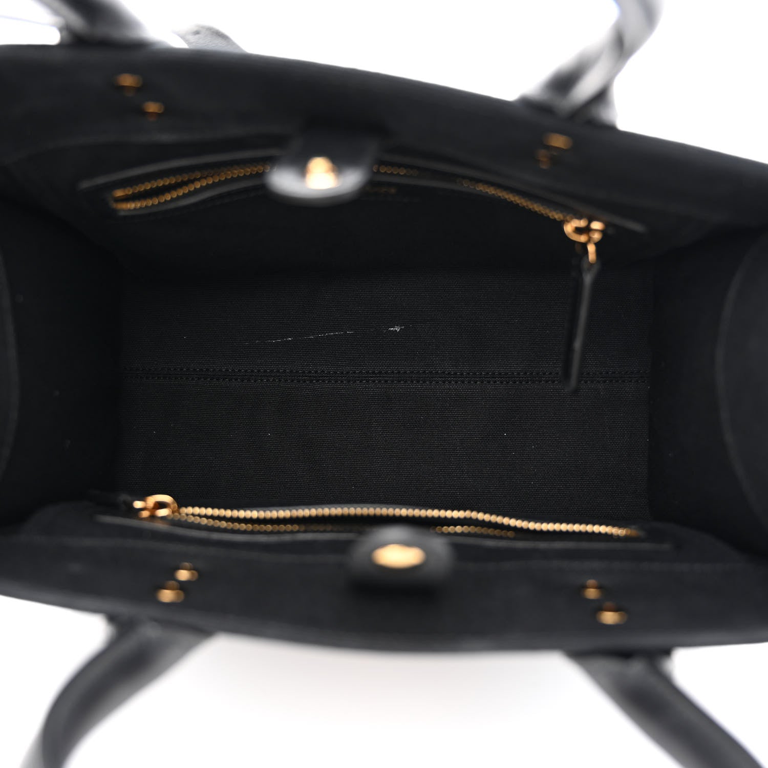 Versace Canvas Calfskin La Medusa Small Tote Black 5 of 11