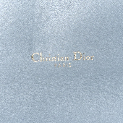 Christian Dior Grained Calfskin Saddle Chain Wallet Pouch Grey Stone 7 of 12
