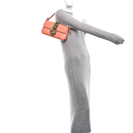 Vitello Flamingo Crystal Baguette Rosa Pesca